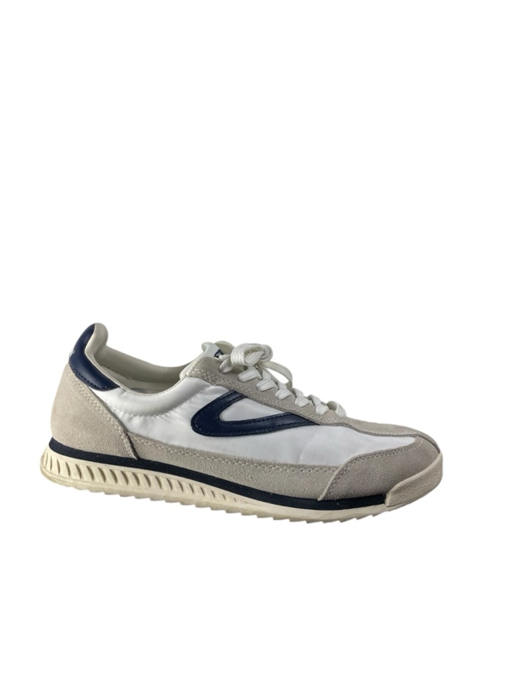 Tretorn Kristine Retro Sneakers White Navy Suede Low Top Women’s | Size 8